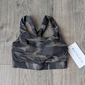 Athleta NWT Black Camo Ultimate Sports Bra In Supersonic